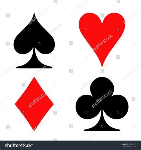 Playing Cards Suits Spades Hearts Diamonds Stock Vector (Royalty Free ...