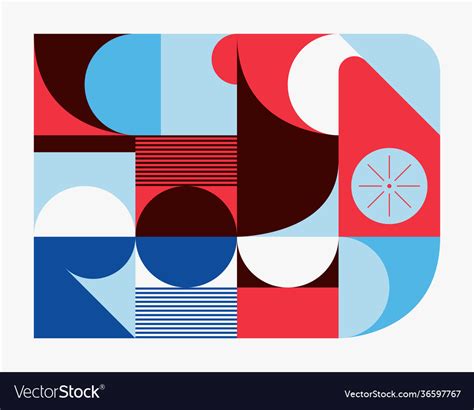 Neo modernism artwork pattern design Royalty Free Vector