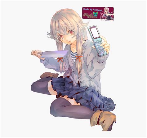 Yuno Gasai Wallpaper Cellphone - Yuno Gasai White Hair, HD Png Download - kindpng