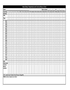 57 Printable Basal Body Temperature Chart Forms and Templates ...