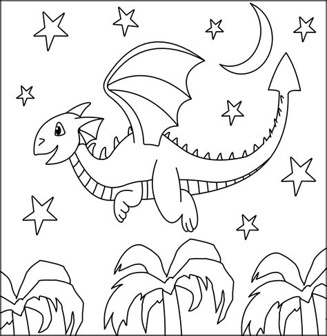 Dragon Coloring Pages Vector Art, Icons, and Graphics for Free Download