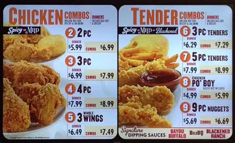 Menu at Popeyes Louisiana Kitchen fast food, Oakland, Clay St