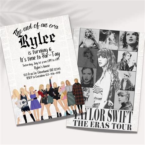 two flyers for taylor swift the era tour