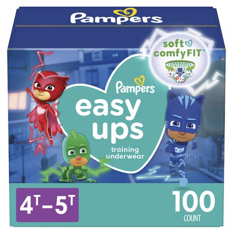 Pampers Brand Easy Ups Boys Pull-Up Training Pants, 4T-5T, 100 Ct - Walmart.com