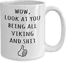 Buy LECE Viking Mug - Viking Coffee Mug, Funny Viking Gag Gift - Norse Mythology, Havamal ...