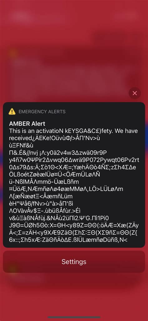 Got an amber alert and it came out like this. Does anyone know why? iOS ...