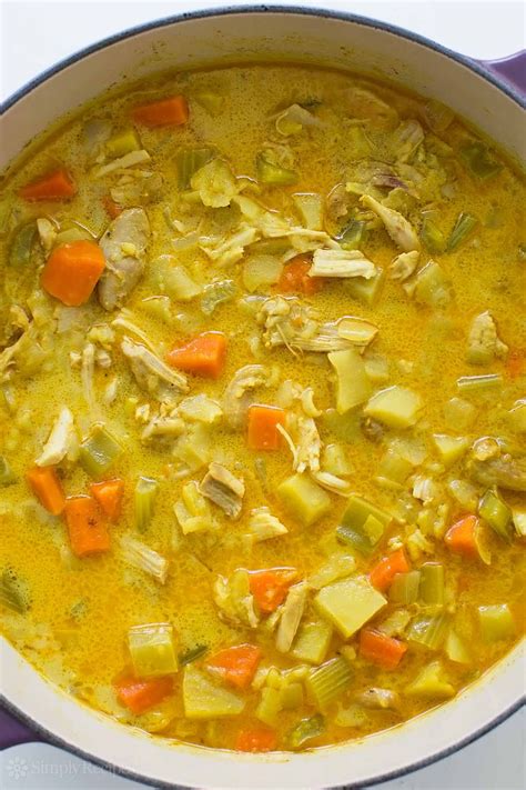 Chicken Mulligatawny curry soup! So EASY to make and absolutely delicious! This is one you will ...