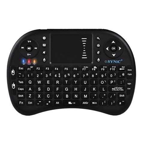 ESYNIC Backlit Keyboard Wireless 2.4GHz Keyboard Portable with Touchpad ...