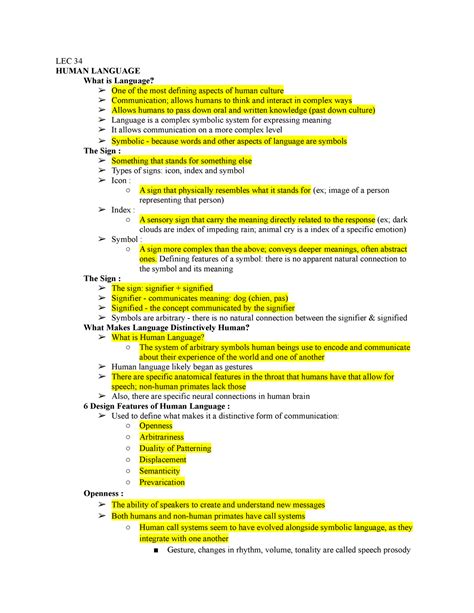 4) Linguistic Anthropology - LEC 34 HUMAN LANGUAGE What is Language ...