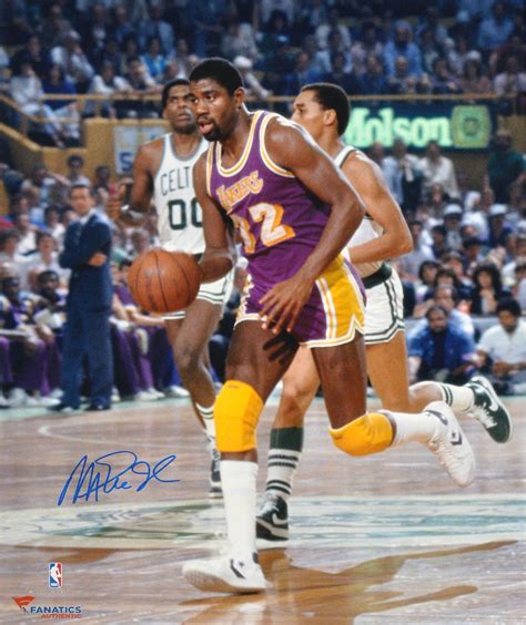 Magic Johnson Los Angeles Lakers Autographed 16" x 20" Trophy Photograph