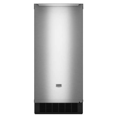 Maytag 25-lb Capacity Portable Freestanding/Built-In Ice Maker (Stainless Steel) (Common: 15-in ...