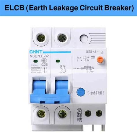 ELCB (Earth Leakage Circuit Breaker) - Types and Working