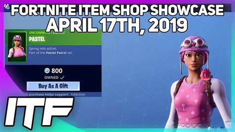 Fortnite Item Shop *NEW* PASTEL SKIN SET! [April 17th, 2019] (Fortnite Battle Royale) - YouTube