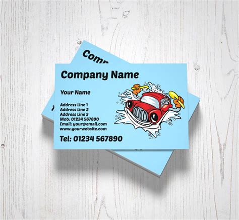 Hand Car Wash Business Cards | Customise Online Plus Free Delivery ...