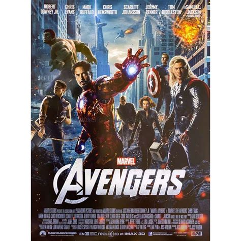 THE AVENGERS French Movie Poster - 15x21 in. - 2012