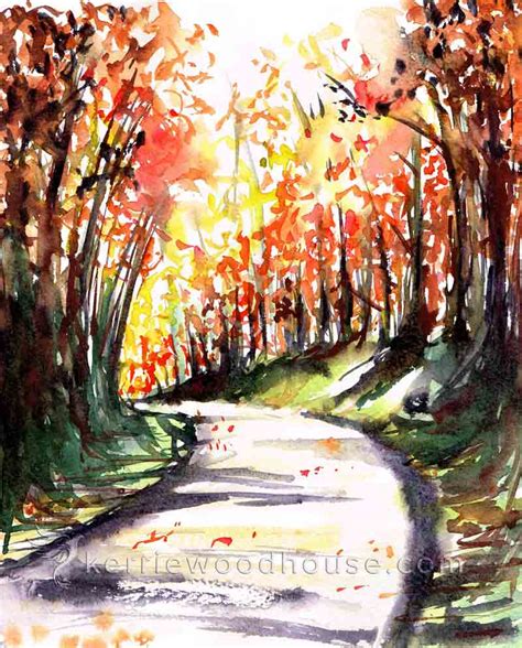 Autumn Watercolour Paintings (and a cute surprise) — Kerrie Woodhouse - Easy, Expressive ...