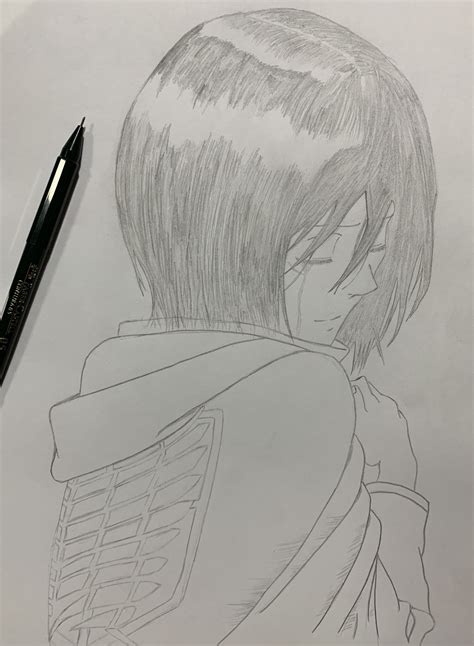 Mikasa from Attack on Titan - Anime drawing - pencil | Anime drawings ...