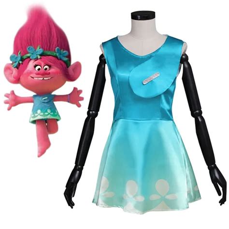 Trolls Cosplay Trolls Princess Poppy Dress Costume Adult Women's ...