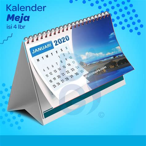 Kalender Meja A5 isi 4 lbr - Digicolours