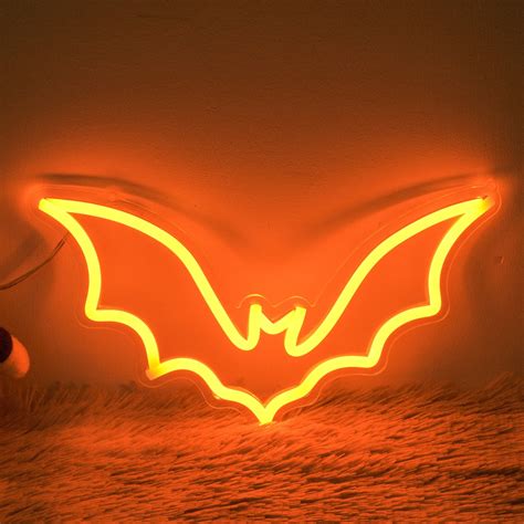 Bat Neon Sign, Halloween Neon Sign, Bat Neon Light, Pink Purple Green ...