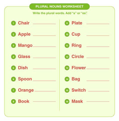 Plural Nouns Worksheet: English ESL worksheets pdf & doc - Worksheets Library