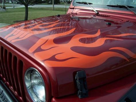 Purchase Jeep CJ TJ Renegade Hood Fire Flames Flame Striping Decals Stickers in Pensacola ...