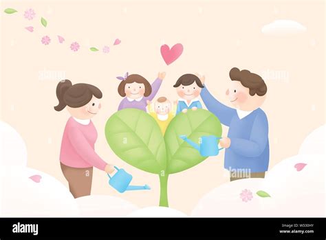 Harmony family, illustration of loving families 004 Stock Vector Image ...