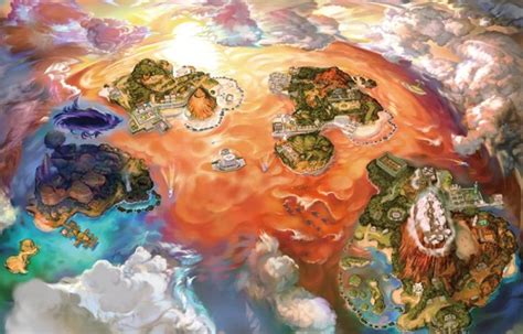 Official artwork for the new Alola map in Pokémon Ultra Sun and Ultra ...