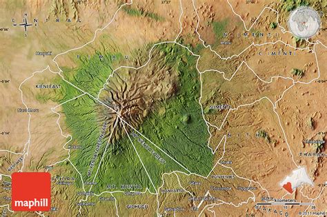 Satellite Map of MOUNT KENYA FOREST