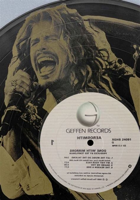 Aerosmith Done With Mirrors 12 inch Black vinyl LP laser etched wall ...