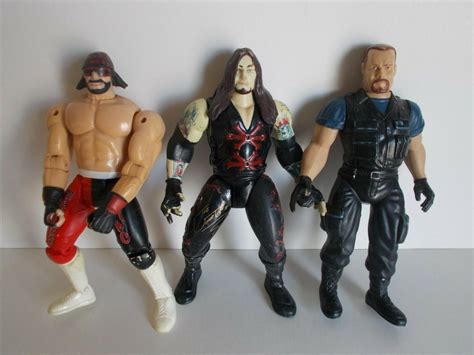 Vtg 90's WWF WCW NWO Action Figure Lot 3 UNDERTAKER MACHO MAN BIG ...