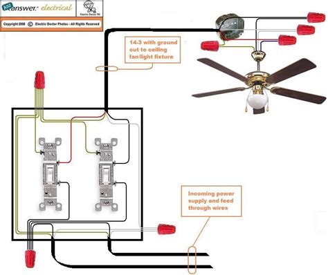 Ceiling Fans Wiring Diagrams Two Switches [diagram] Wire Two