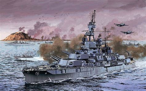 WW2 Battleship Wallpaper