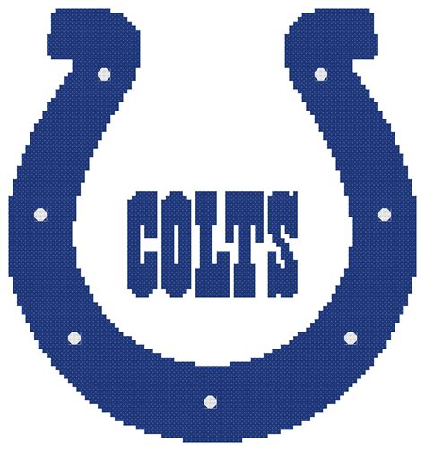 Indianapolis Colts Logo Counted Cross Stitch Pattern | The Cross Stitch Guy