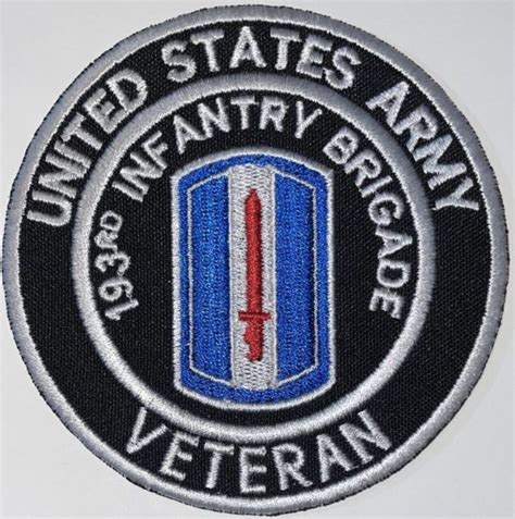 US Army 193rd Infantry Brigade Veteran Patch - Decal Patch - Co