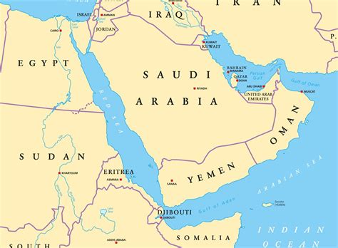 Which countries share their border with red sea?