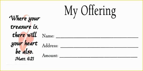 Printable Offering Envelope Template - Printable Templates