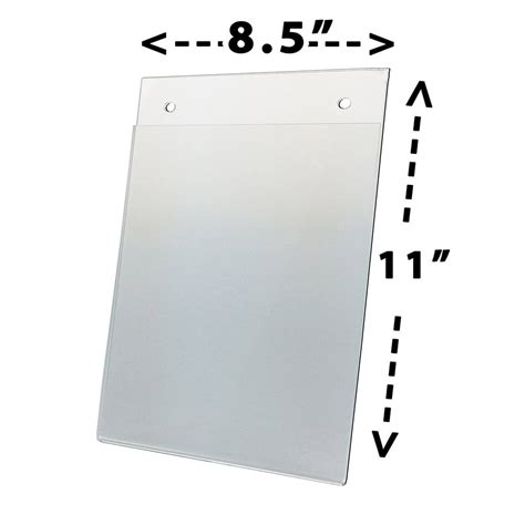 6 Pack Clear Plastic Sign Holder, Wall Mount, 8 1/2 x 11 (Catalog Category: Furniture ...