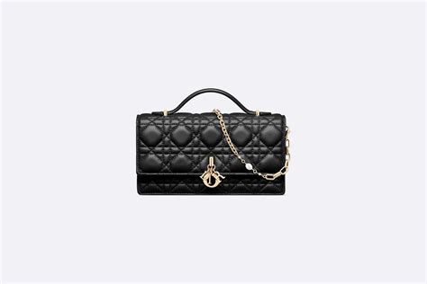 Miss Dior Mini Bag Black Cannage Lambskin | DIOR