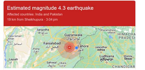 Earthquake in Pakistan today January 4, 2023 came from Punjab Seismic Zone