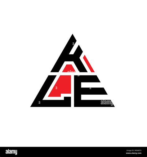 KLE triangle letter logo design with triangle shape. KLE triangle logo ...