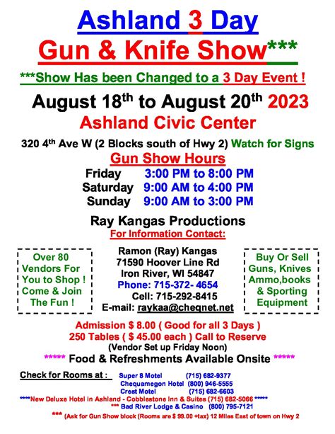 Ashland Gun & Knife Show 2023 • Ashland, Wisconsin