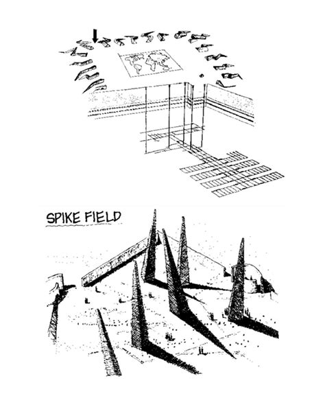 Early conceptual drawing of a spiky field at the Waste Isolation Pilot... | Download Scientific ...