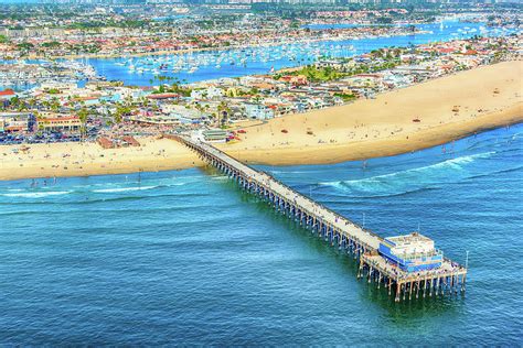 Newport Beach Pier Aerial Photograph by Art Wager - Fine Art America