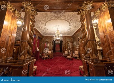 Inside Architectural Detail of Peles Castle from Romania, Also Known As Royal Palace Editorial ...