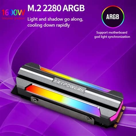 M2 SSD HEATSINK Cooler ARGB M.2 2280 NVME Solid State Hard Drive Disk Radiator $9.49 - PicClick