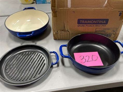 AS IS - TRAMONTINA CAST IRON COOKWARE - Earl's Auction Company