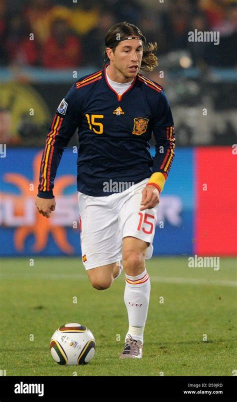 Spain's Sergio Ramos during the 2010 FIFA World Cup group H match ...