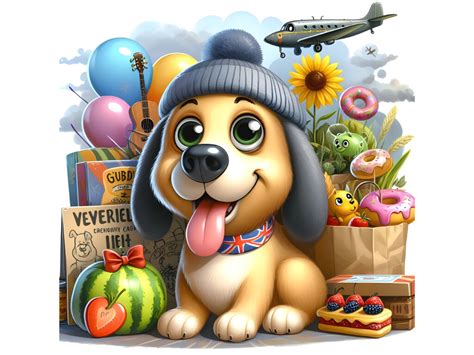 Funny Dog Cartoon Illustration Graphic by A.I Illustration and Graphics ...