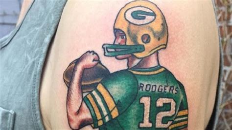 Packers Fan Gets Awkward Tattoo Of Aaron Rodgers In a Jock Strap ...